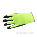 Hespax anti Wear Sandy Nitrile Safety Work Gloves